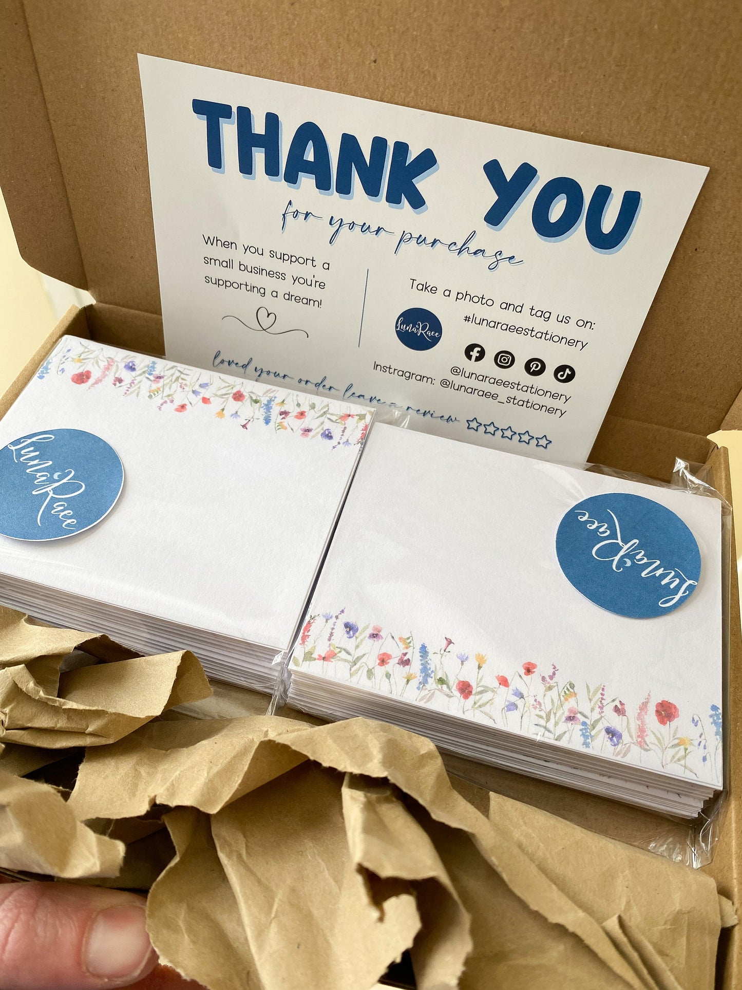 Personalised Wildflower Watercolor Wedding Place Cards