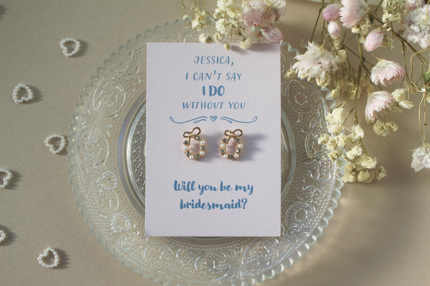 Will You Be My Bridesmaid Proposal Earrings: Proposal Gift, Maid of Honour, Tie the Knot