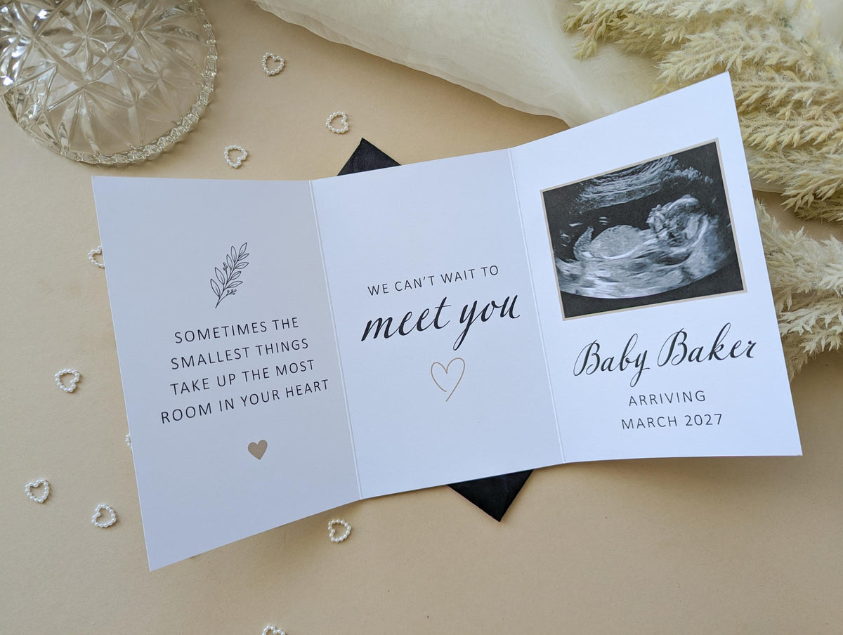 Personalised Pregnancy Reveal Card, Save the Date, Grandparents, New Baby Card, Baby Announcement