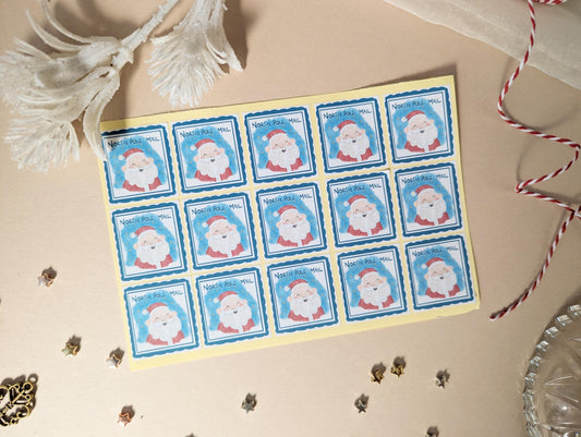 Father Christmas Stamps, DIY Homemade Letter From Santa, Santa Stickers, North Pole Mail