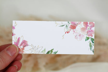 Floral Watercolor Wedding Place Cards: Personalized Name Tags