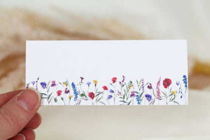 Wildflower Watercolour Wedding Place Cards: Personalised Name Tags