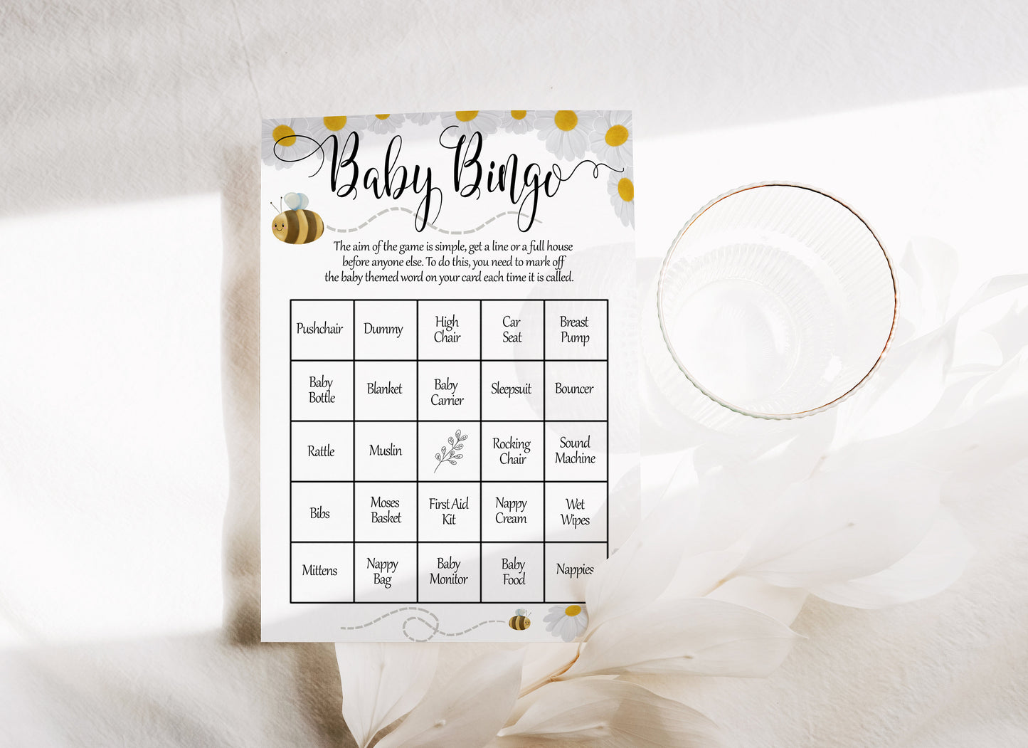 Mama to Bee Baby Shower Games: Bingo & Prediction Cards