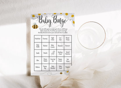 Mama to Bee Baby Shower Games: Bingo & Prediction Cards