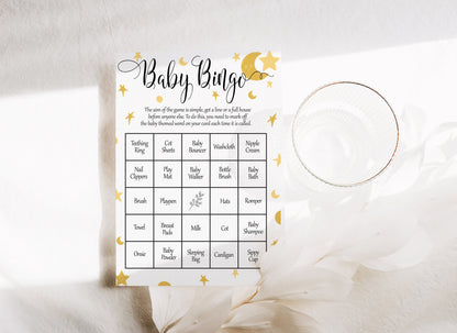Twinkle Star Baby Shower Bingo Game: A6 Cards