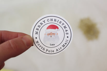 Father Christmas Gift Sticker, Gift Tag from Santa, Personalised Christmas Gift Tags, Present Stickers/Tags with Names