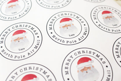 Father Christmas Gift Sticker, Gift Tag from Santa, Personalised Christmas Gift Tags, Present Stickers/Tags with Names