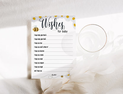 Mama to Bee Baby Shower Wishes Cards: Gender Neutral A6