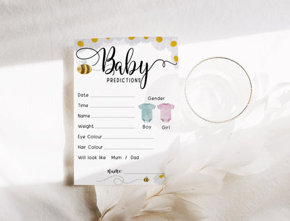 Mama to Bee Baby Shower Game Bundle: Prediction & Advice Cards