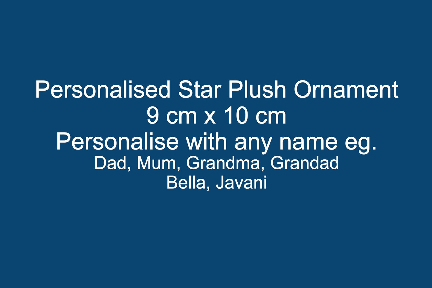 Personalised Red Plush Star Christmas Ornament: Kids Bauble