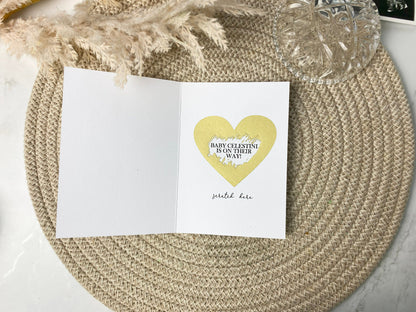 Pregnancy Announcement Scratch Card, Save the Date, Having A Baby, New Baby Card, Baby Announcement for Parents