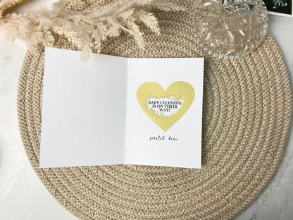 Pregnancy Announcement Scratch Card, Just a Note To Say, Having A Baby, New Baby Card, Baby Announcement