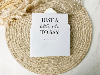 Pregnancy Announcement Card, Just a Little Note to Say, Having A Baby, New Baby Card, Baby Announcement