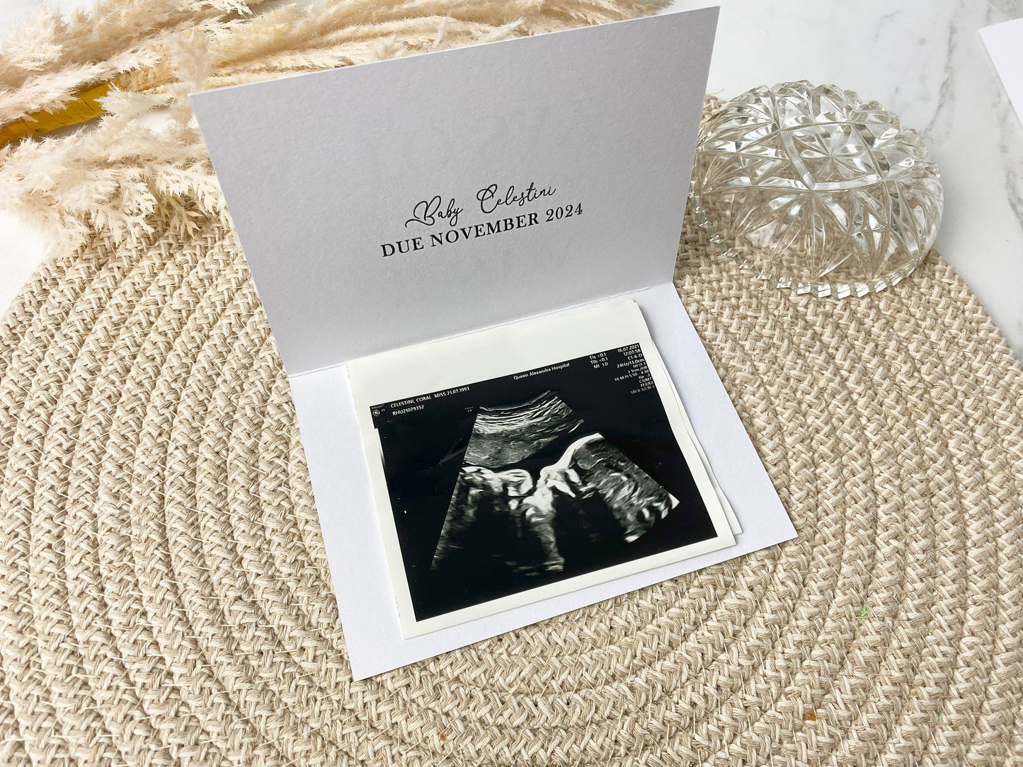 Pregnancy Announcement Card, Just a Little Note to Say, Having A Baby, New Baby Card, Baby Announcement