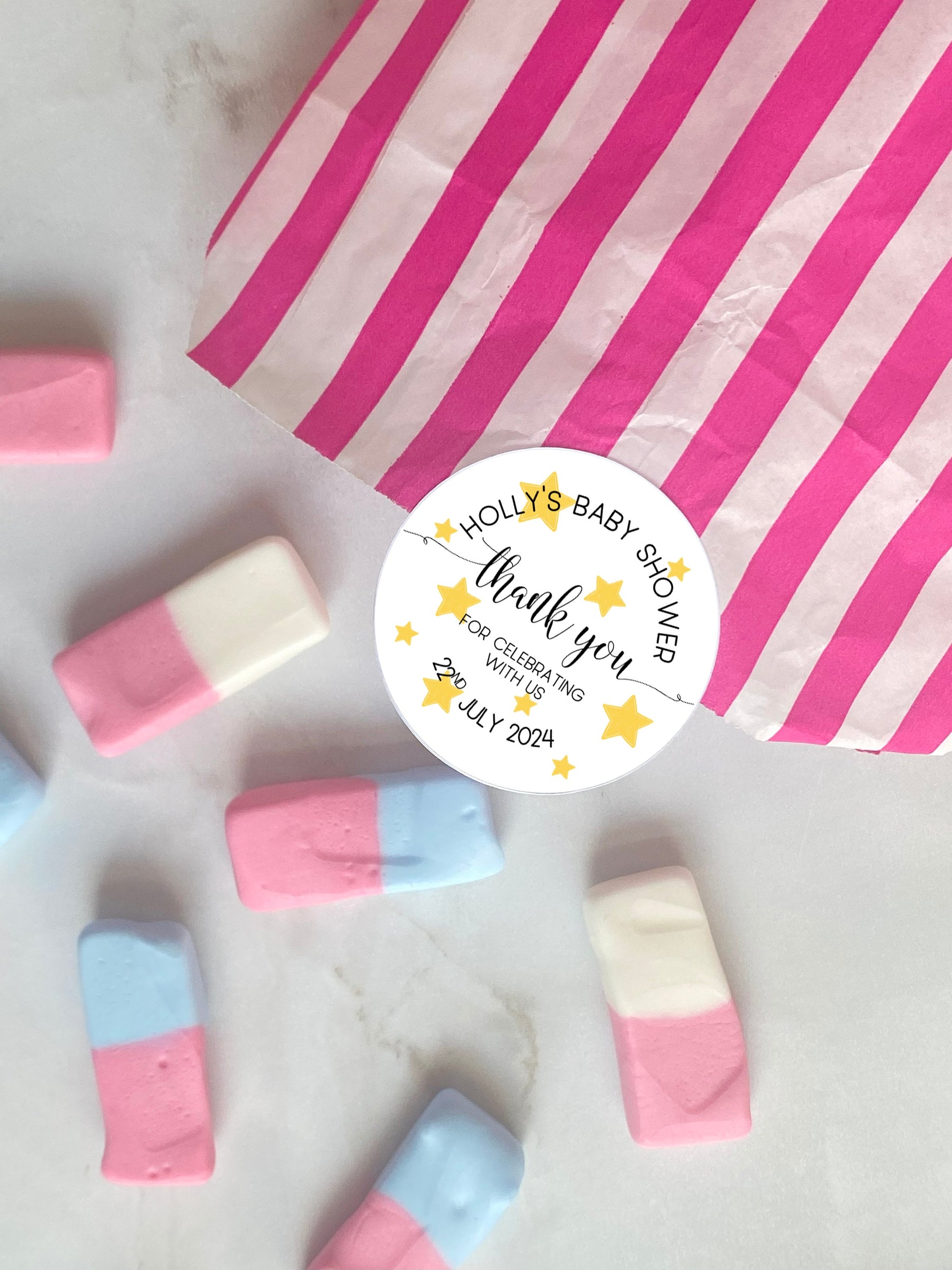 Baby Shower Sticker Favours, Star Baby Shower Decorations, Gender Neutral Baby Shower, to the Moon and Back