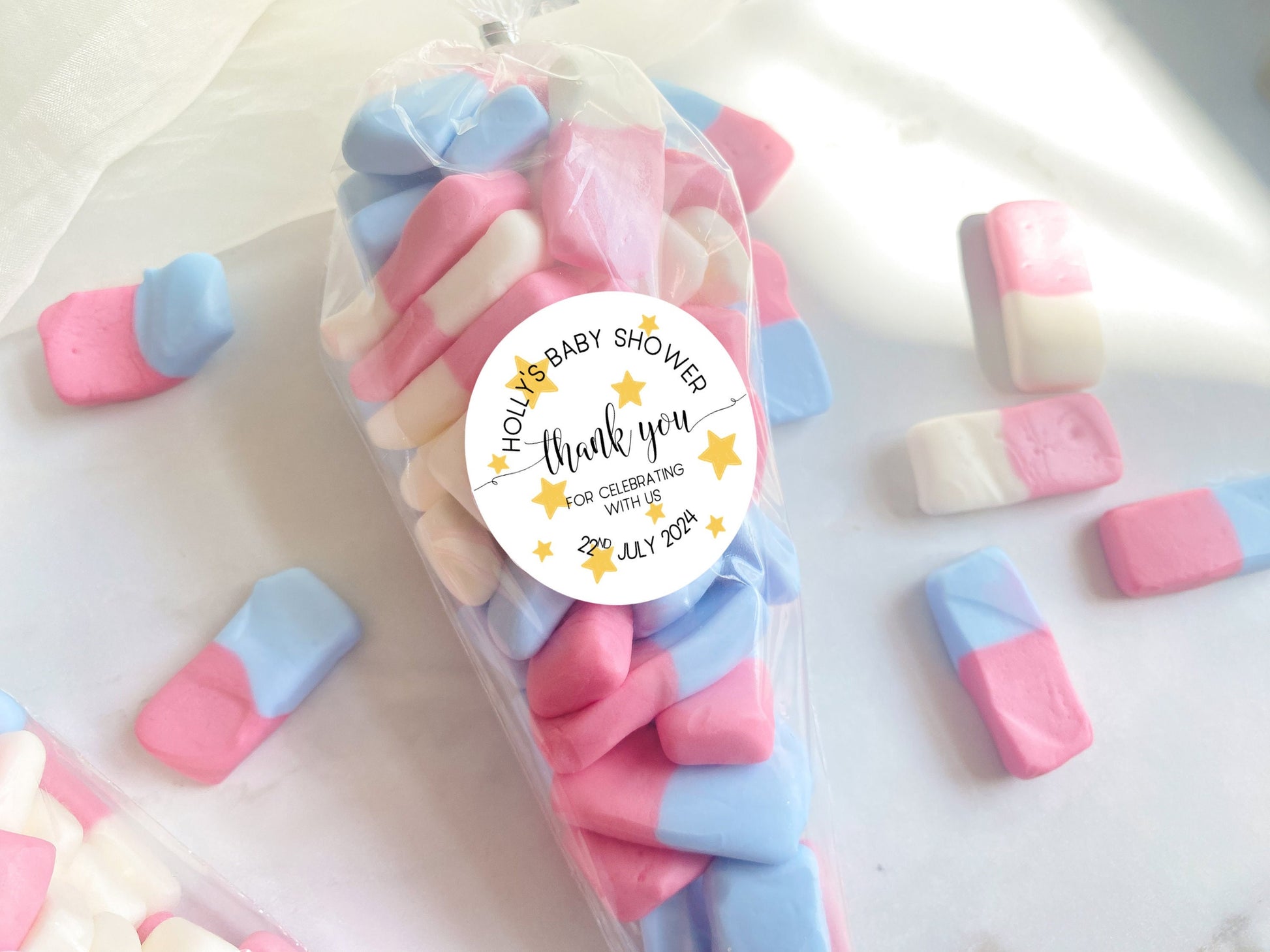 Baby Shower Sticker Favours, Star Baby Shower Decorations, Gender Neutral Baby Shower, to the Moon and Back