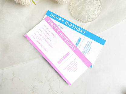 Birthday Voucher Personalised, Surprise Holiday, Personalised Gift, Spa Day, Present Reveal For Her