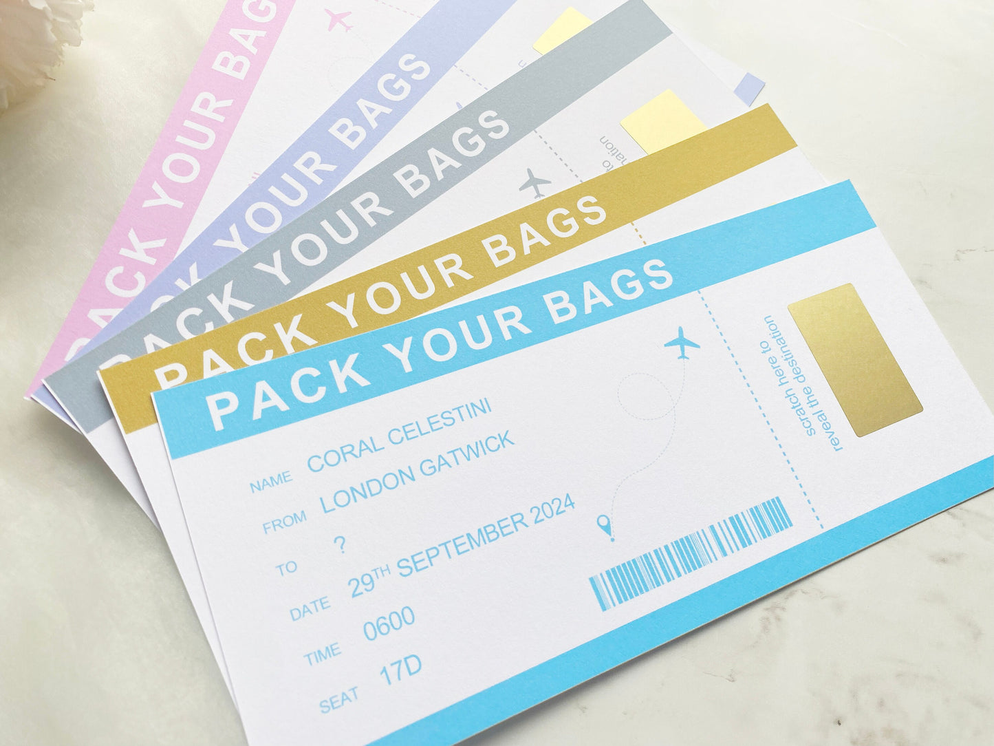 Birthday Voucher Personalised, Surprise Holiday, Personalised Gift, Present Reveal For Her/Him