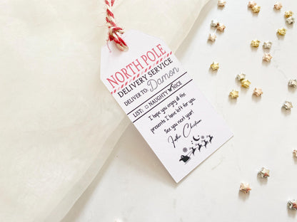 Father Christmas Gift Tag, Stocking Tag, Personalised Christmas Gift Tag, Gift Tag from Santa