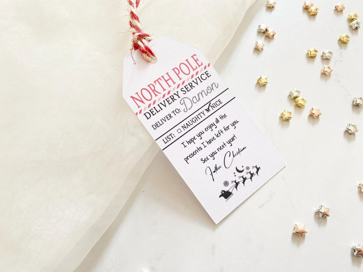 Father Christmas Gift Tag, Stocking Tag, Personalised Christmas Gift Tag, Gift Tag from Santa