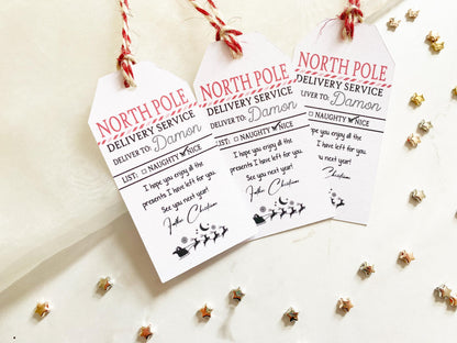 Father Christmas Gift Tag, Stocking Tag, Personalised Christmas Gift Tag, Gift Tag from Santa