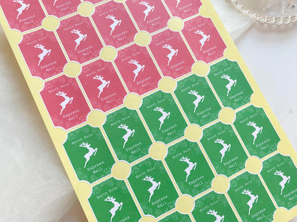 Letter From Santa Stickers, Father Christmas Stamps, DIY, Santa Stickers, North Pole Mail, Reindeer