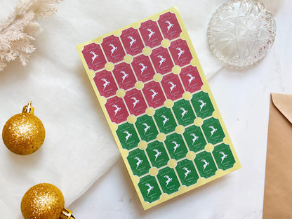Letter From Santa Stickers, Father Christmas Stamps, DIY, Santa Stickers, North Pole Mail, Reindeer