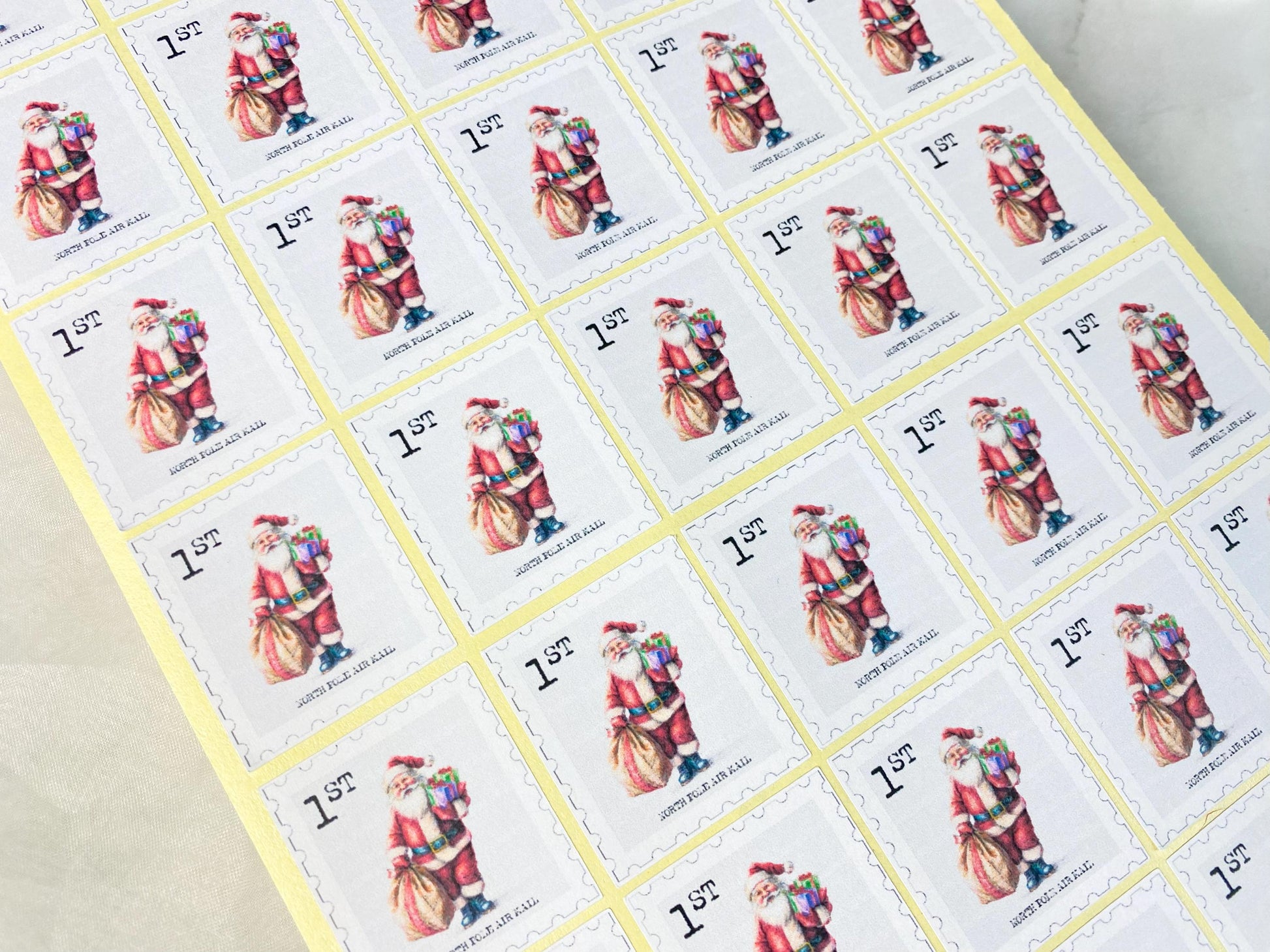 Father Christmas Stamps, DIY, Letter From Santa, Santa Stickers, North Pole Mail