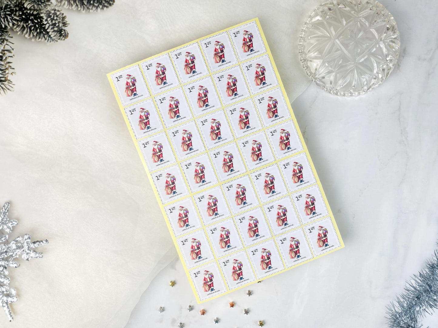 Father Christmas Stamps, DIY, Letter From Santa, Santa Stickers, North Pole Mail