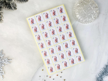 Father Christmas Stamps, DIY, Letter From Santa, Santa Stickers, North Pole Mail
