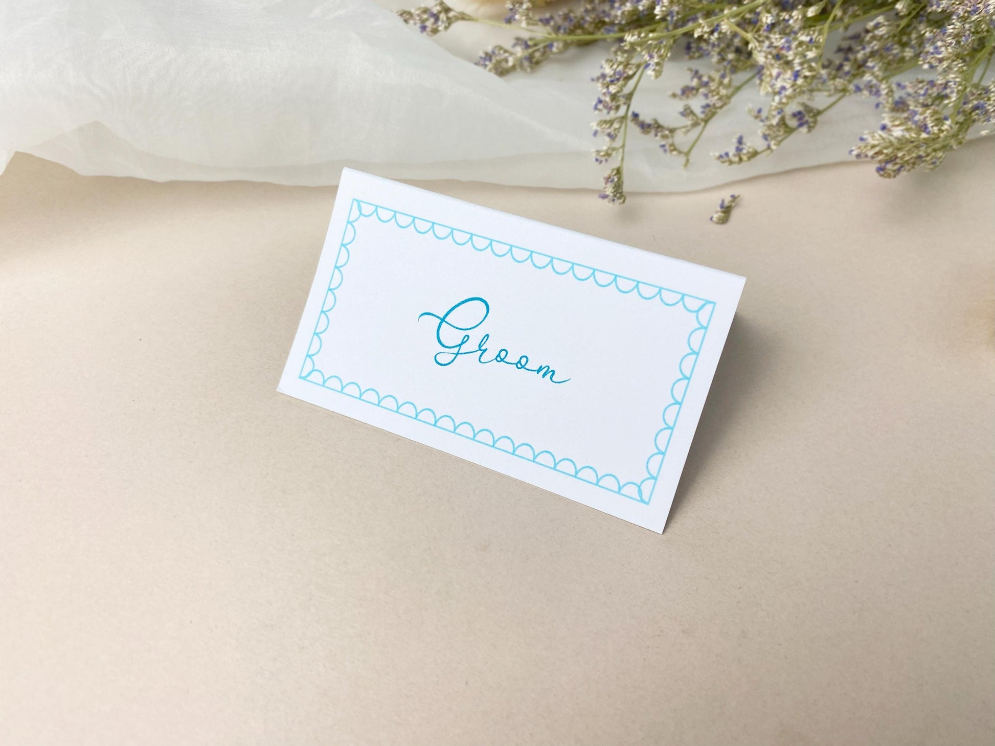 Whimsical Folded Wedding Place Cards, Name Cards, Table Place Cards, Place Settings, Custom Colours