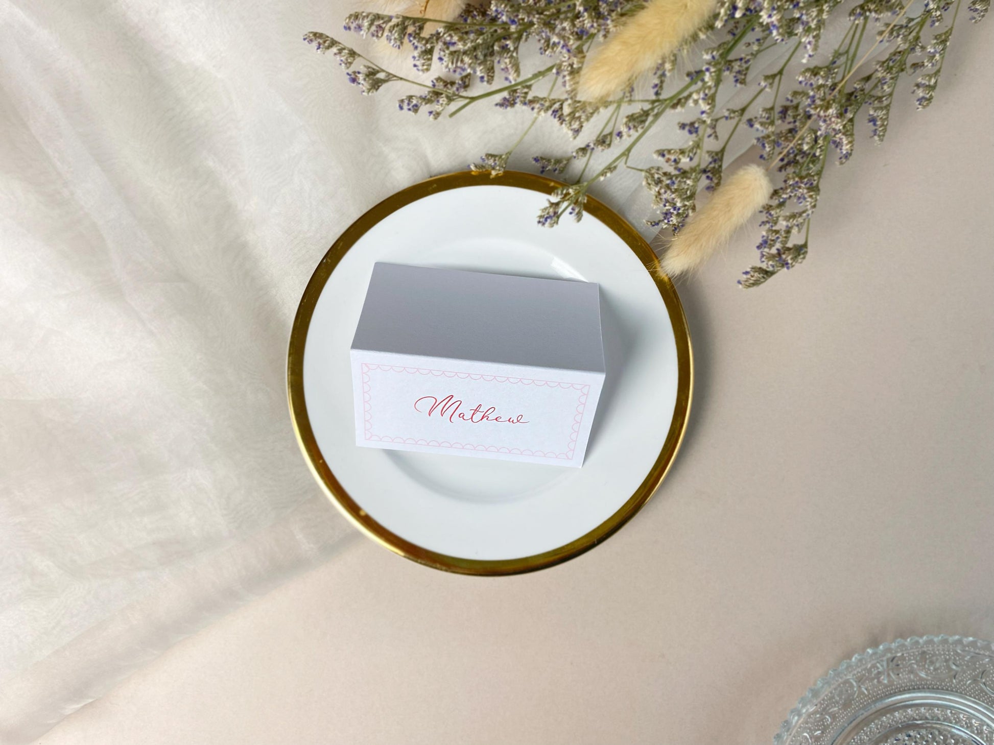 Whimsical Folded Wedding Place Cards, Name Cards, Table Place Cards, Place Settings, Custom Colours