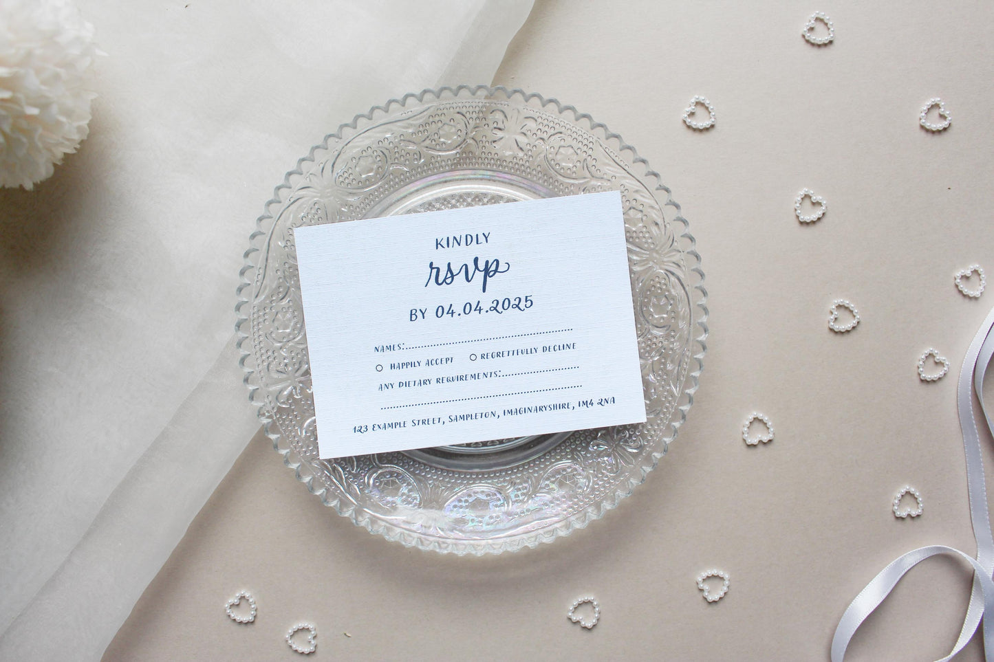 Bright Floral Wedding Invitation, Square Invite, Wedding Stationery, RSVP, Details, Evening Reception