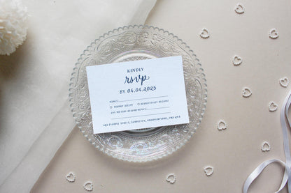 Bright Floral Wedding Invitation, Square Invite, Wedding Stationery, RSVP, Details, Evening Reception