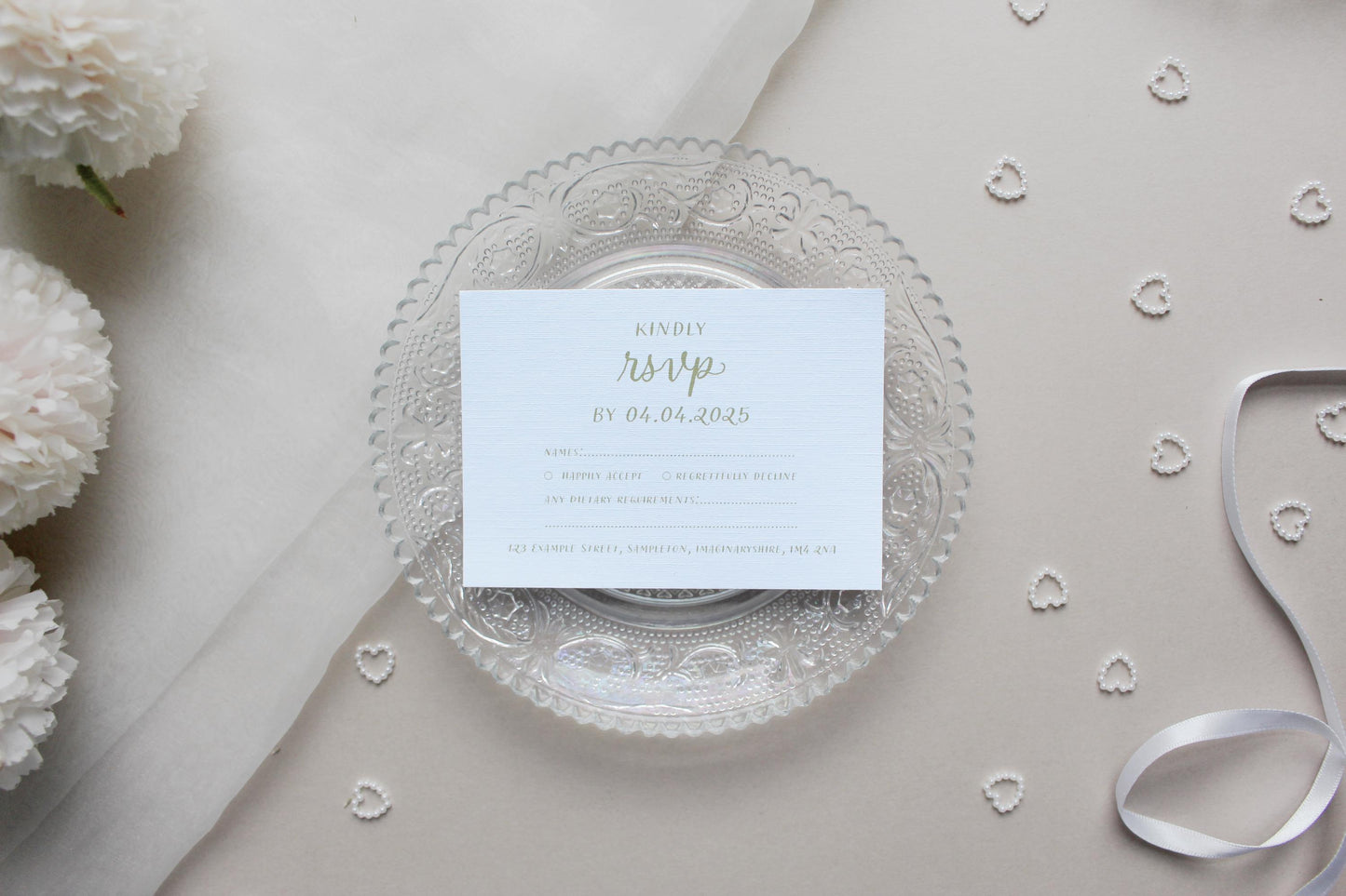 Pink Floral Wedding Invitation, Square Invite, Wedding Stationery, RSVP, Details, Evening Reception