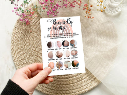 Blush Pink Rainbow Baby Shower Bundle, Prediction and Advice Cards Game, Mum To Be, Girl Baby Shower