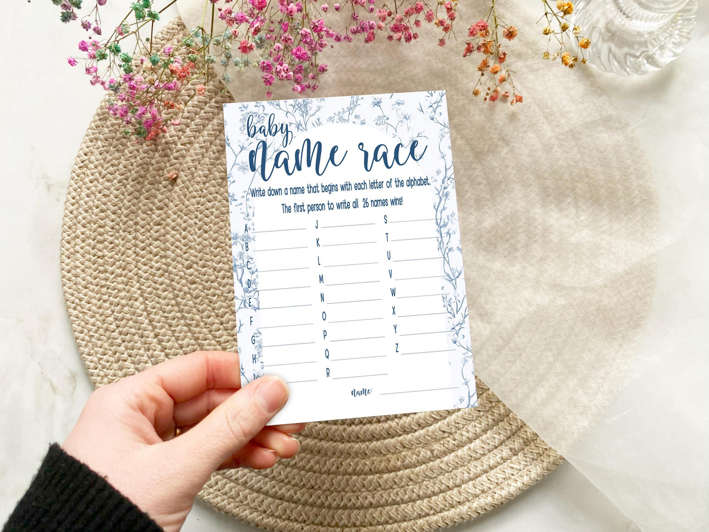 Baby Shower Bundle, Whimsical Blue Arch, Prediction and Advice Cards Game, Greenery Theme, Mum To Be, Boy Baby Shower