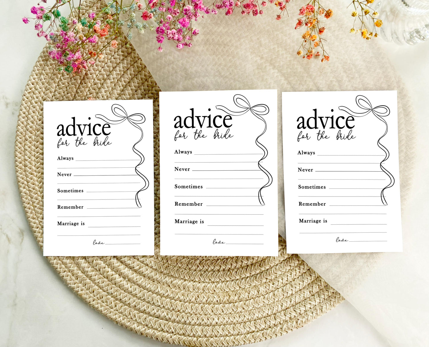 Hen do Party Games Bundle, Tie the Knot, Bridal Bingo, Advice, Guess the Dress, Would She Rather