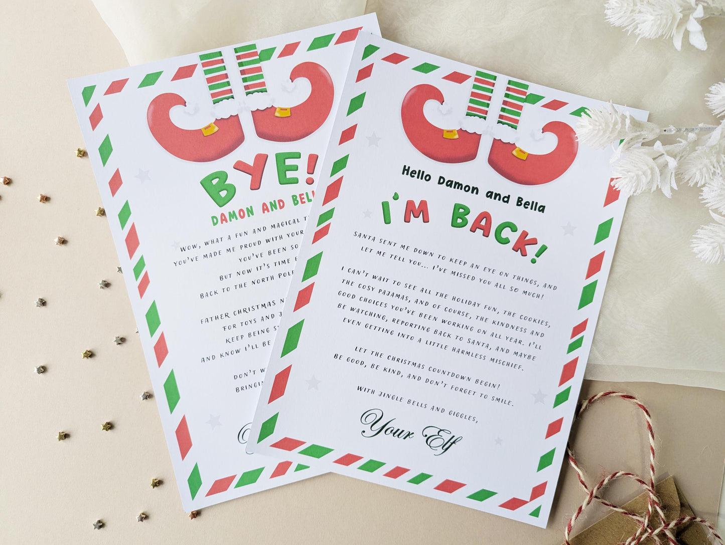 Nice List Certificate, Personalised Letter From Elf, I'm Back, Santa's Workshop