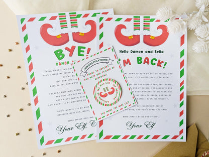 Nice List Certificate, Personalised Letter From Elf, I'm Back, Santa's Workshop