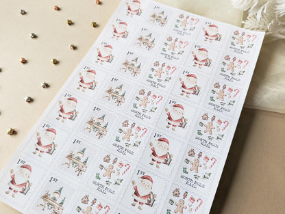 Father Christmas Stamps, DIY, Letter From Santa, Santa Stickers, North Pole Mail