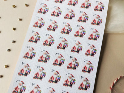 Father Christmas Stamps, DIY, Letter From Santa, Santa Stickers, North Pole Mail