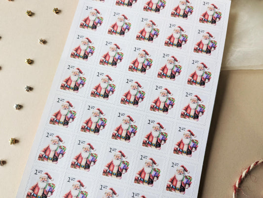 Father Christmas Stamps, DIY, Letter From Santa, Santa Stickers, North Pole Mail
