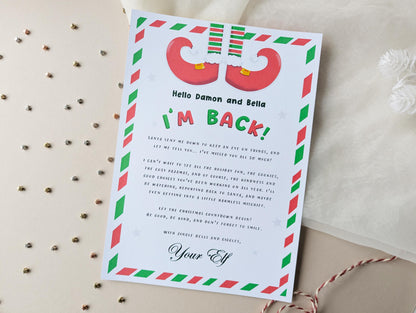 Nice List Certificate, Personalised Letter From Elf, I'm Back, Santa's Workshop