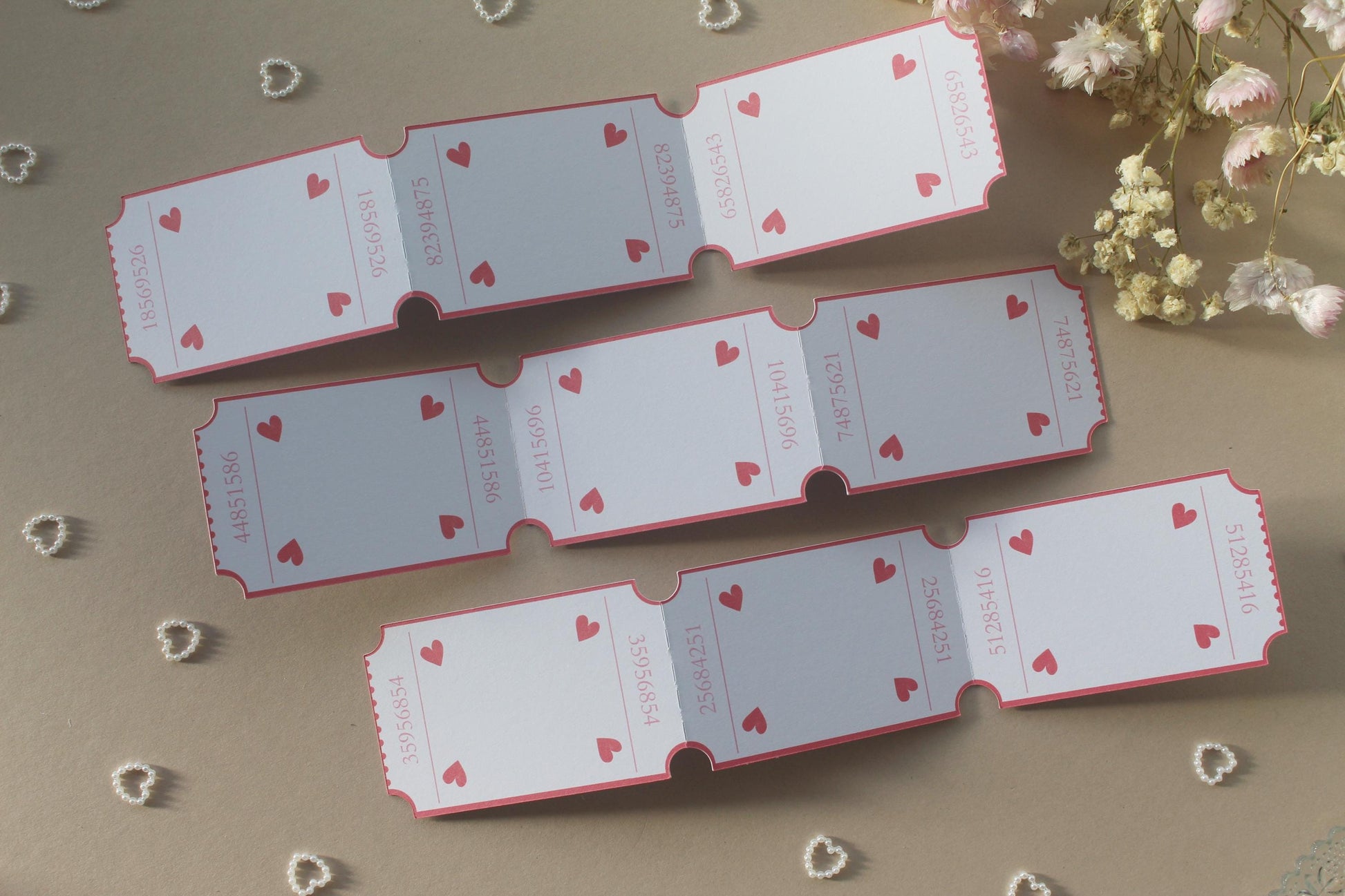 Loves Coupons for Valentine's Day, Customisable & Personalised Vouchers, Arcade Style Tickets