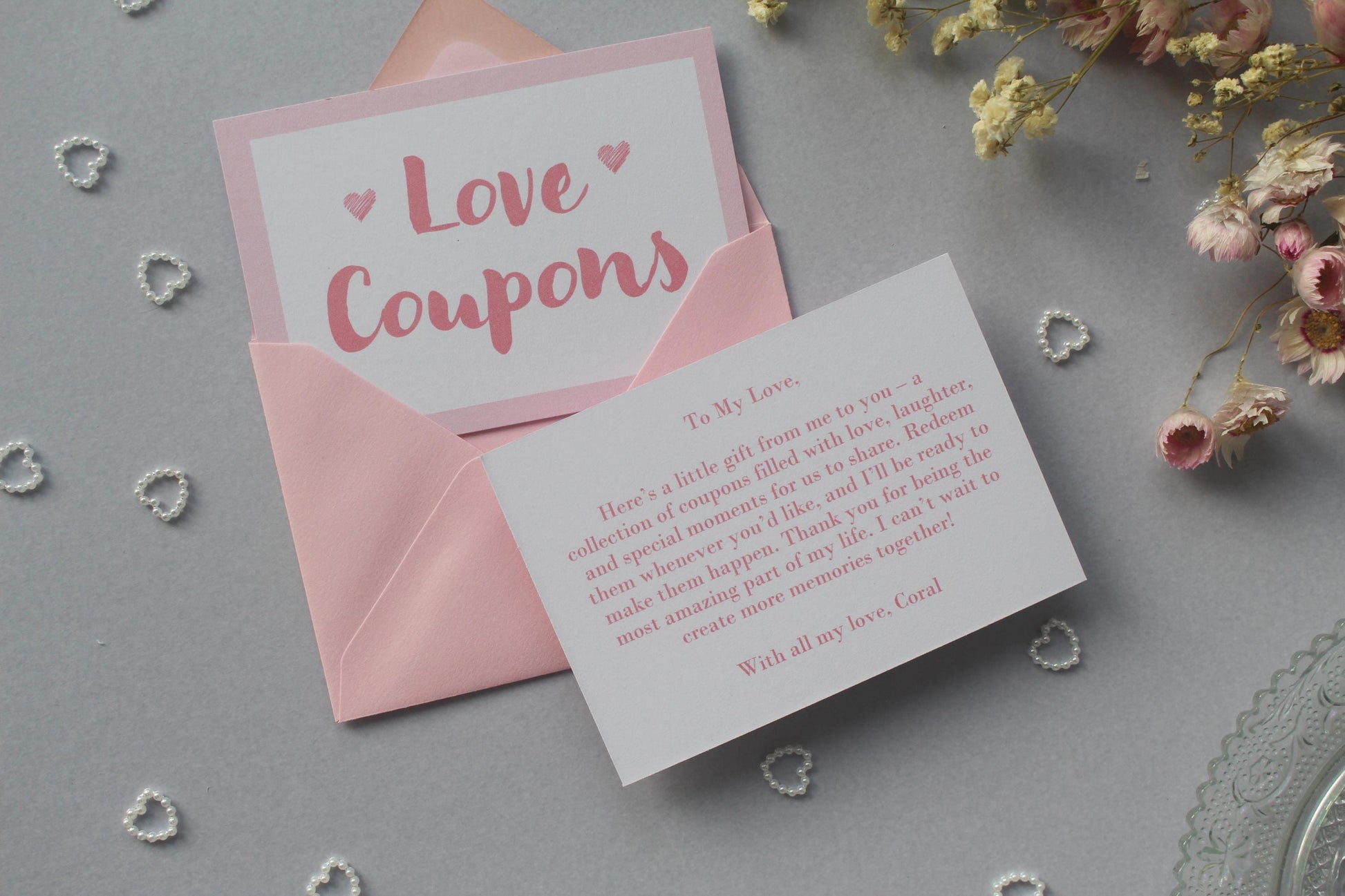 Arcade Style Loves Coupons: Valentine's Day, Personalised Vouchers, Anniversary, Birthday, Gift
