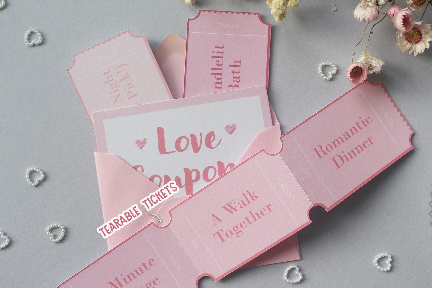 Arcade Style Loves Coupons: Valentine's Day, Personalised Vouchers, Anniversary, Birthday, Gift