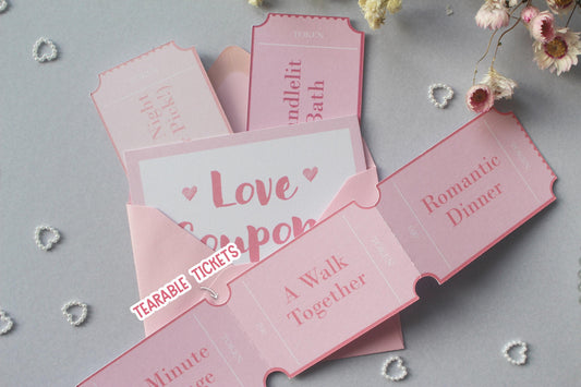 Arcade Style Loves Coupons: Valentine's Day, Personalised Vouchers, Anniversary, Birthday, Gift