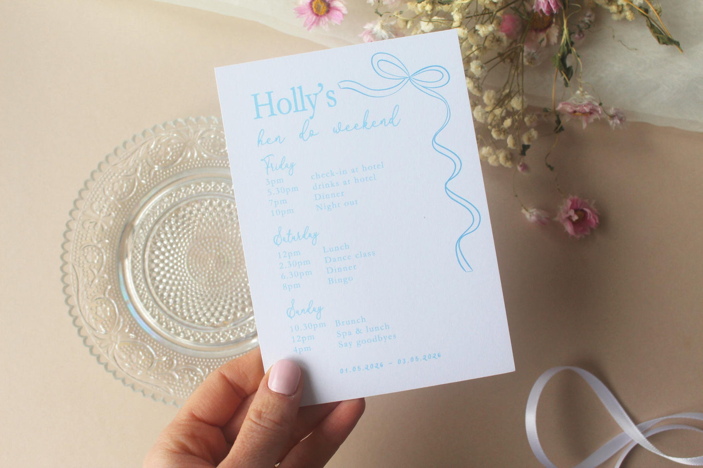 Hen Do Party Itinerary: Ribbon Theme, Bachelorette, Girls Weekend