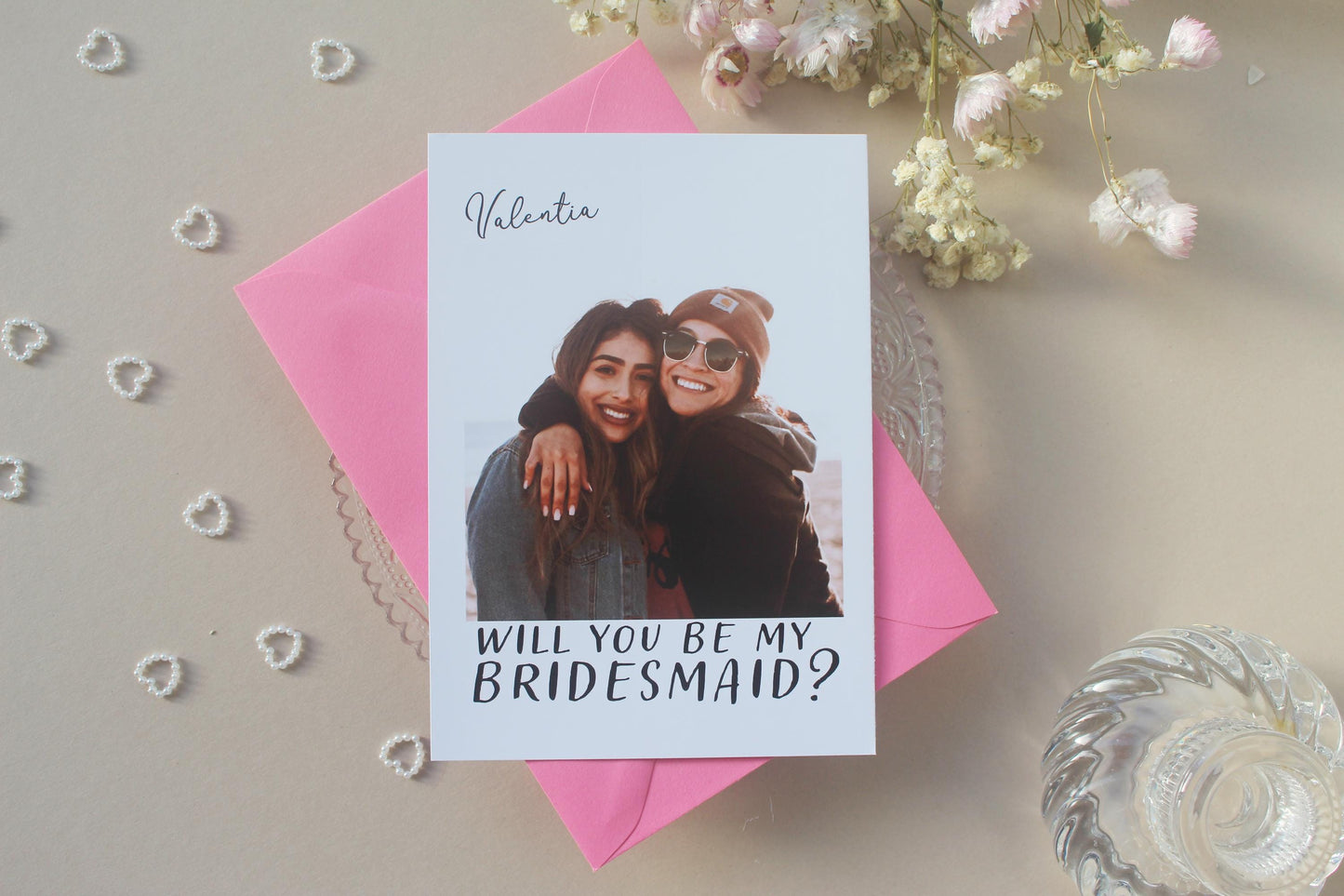 Will You Be My Bridesmaid Proposal Card: Photo Card, Maid of Honour, Flower Girl
